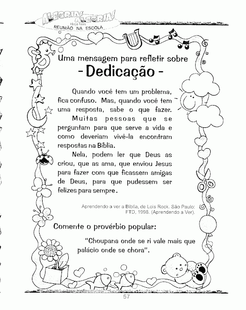 feliz saber: Textos e Mensagens de reflexão para reunião de pais e ...