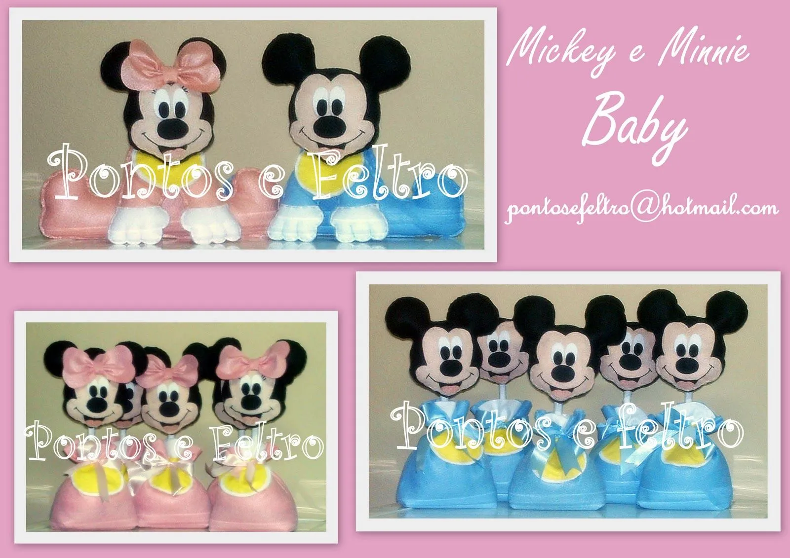 Feltro - Mickey e Minnie Baby - (CÓD - MMB 024)