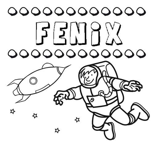 Fénix: dibujos de los nombres para colorear, pintar e imprimir