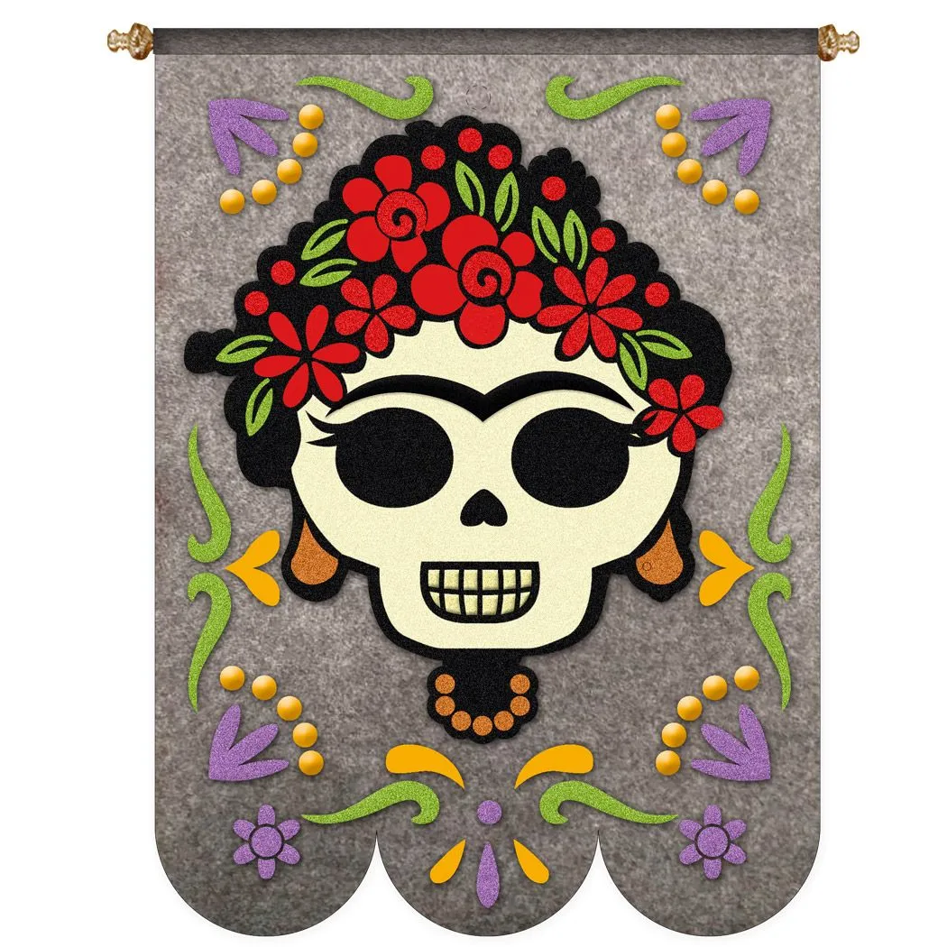 El Nuevo Fénix : Molde w-1944 estandarte frida calavera