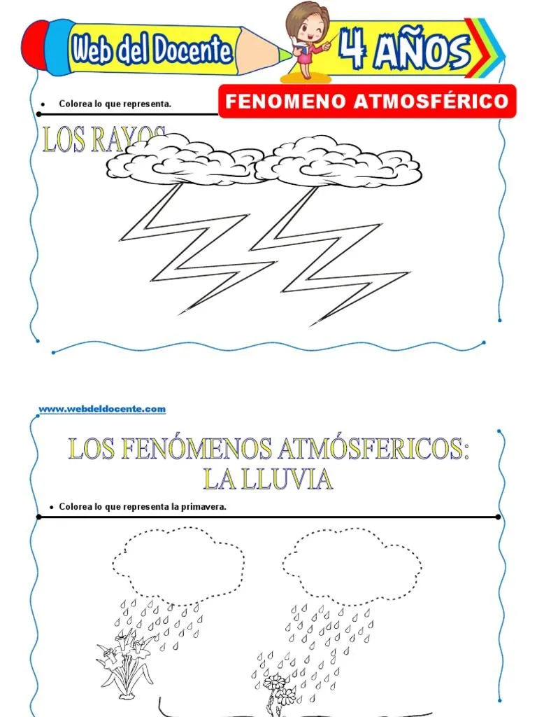 Los Fenomenos Atmosfericos para Niños de 4 Años | PDF