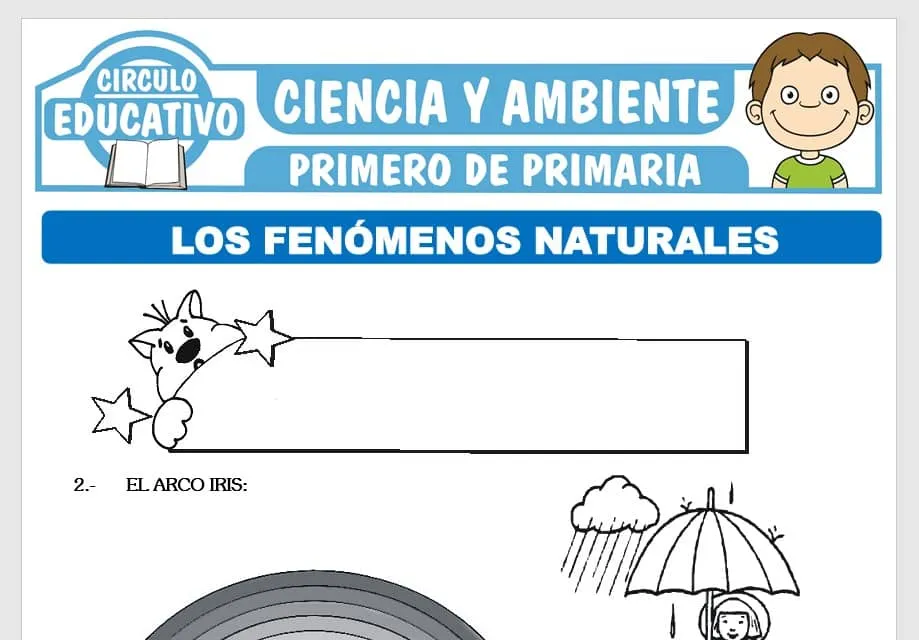 Los Fenómenos Naturales para Primero de Primaria – Fichas GRATIS