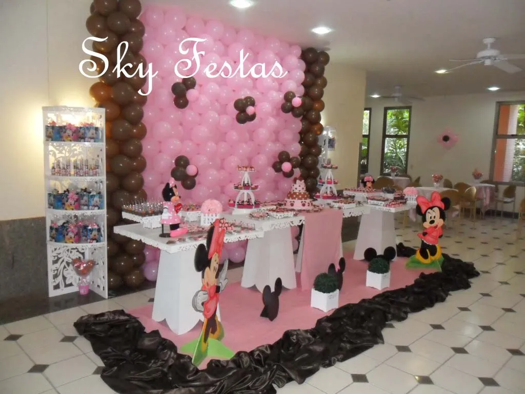 Festa Marrom e Rosa: Festa da Minnie Marrom e Rosa