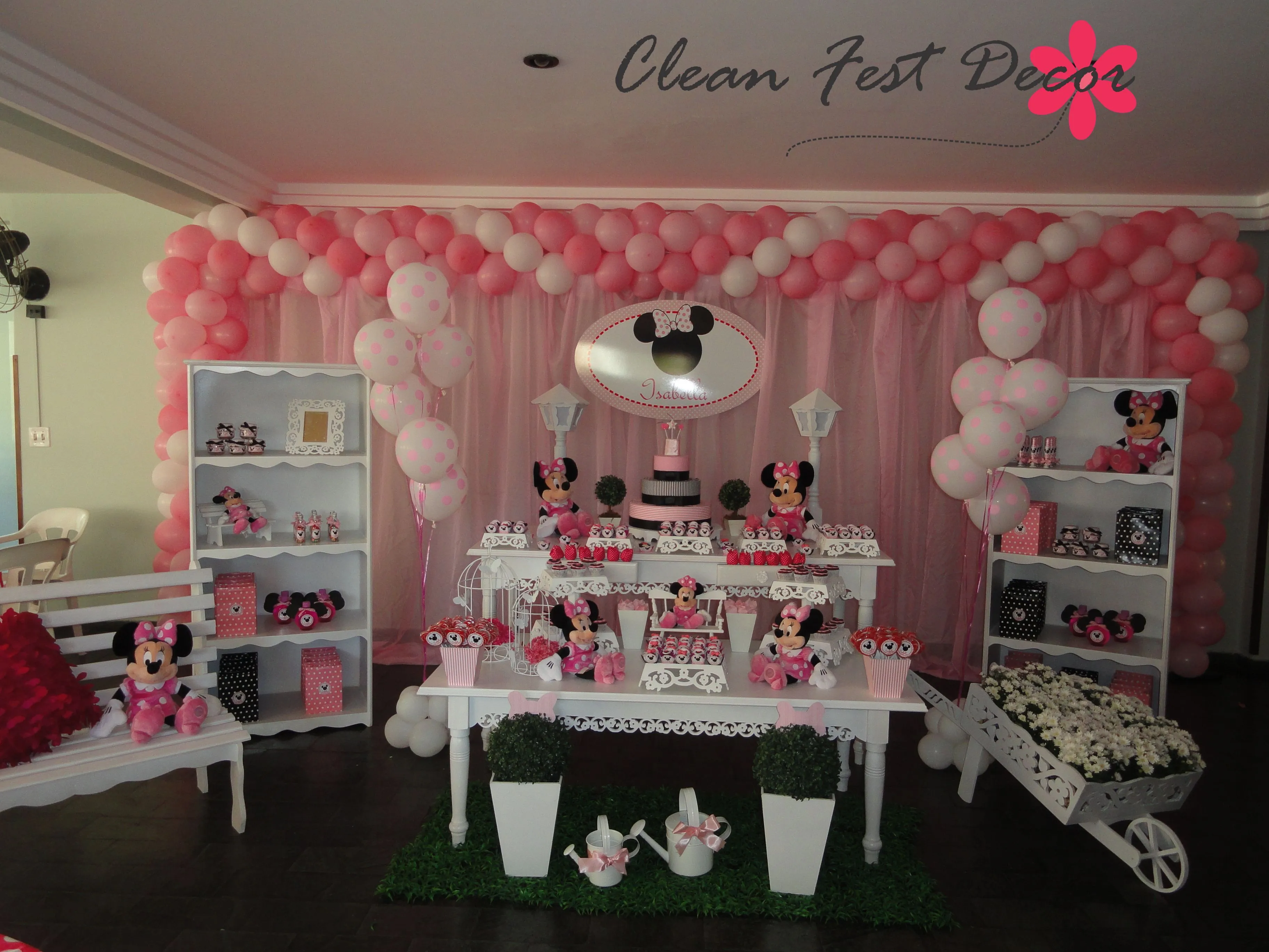 Festa Minnie Rosa | Clean Fest Decor