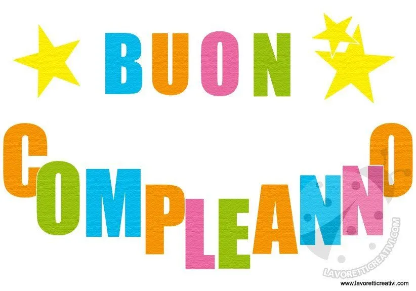 Festone Buon Compleanno - Lettere