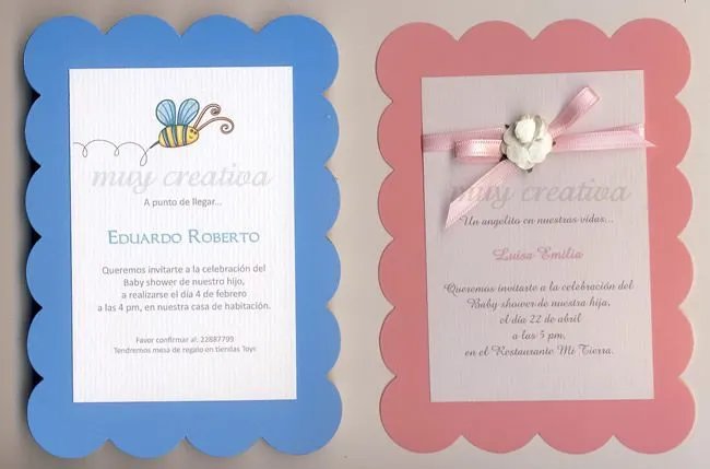 Postales de baby shower en pergamino con foami - Imagui