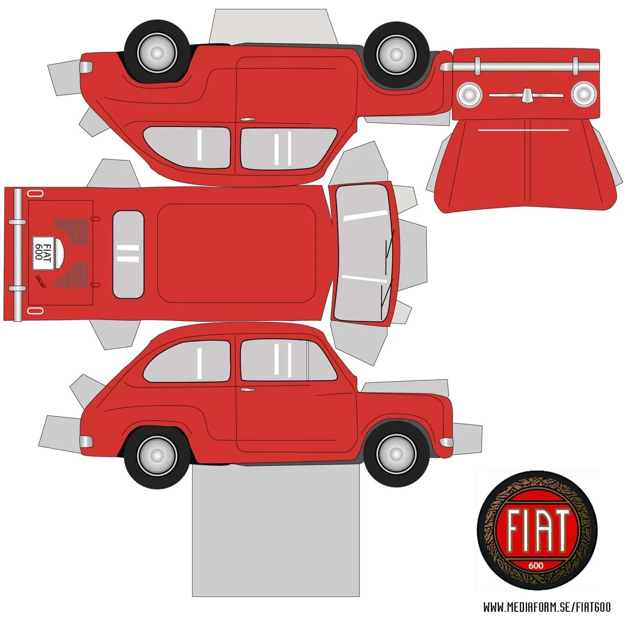 Fiat 600 para armar… en papel ;) | Fitoventas blog