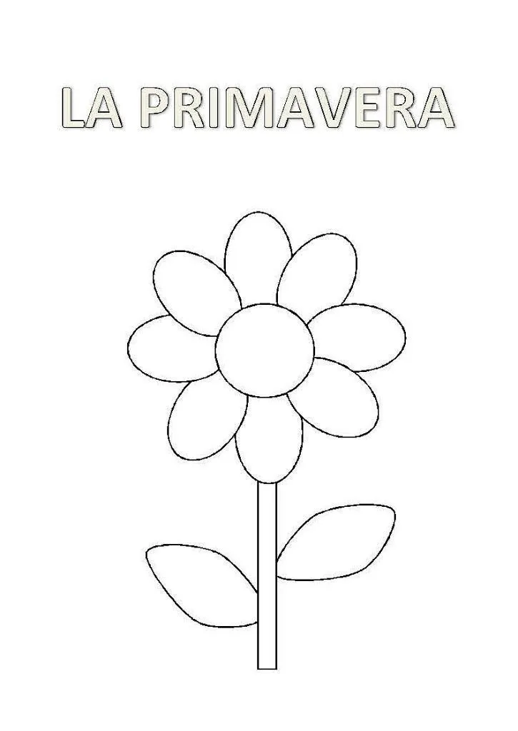 Ficha para colorear: La primavera - Aprendiendo con Julia