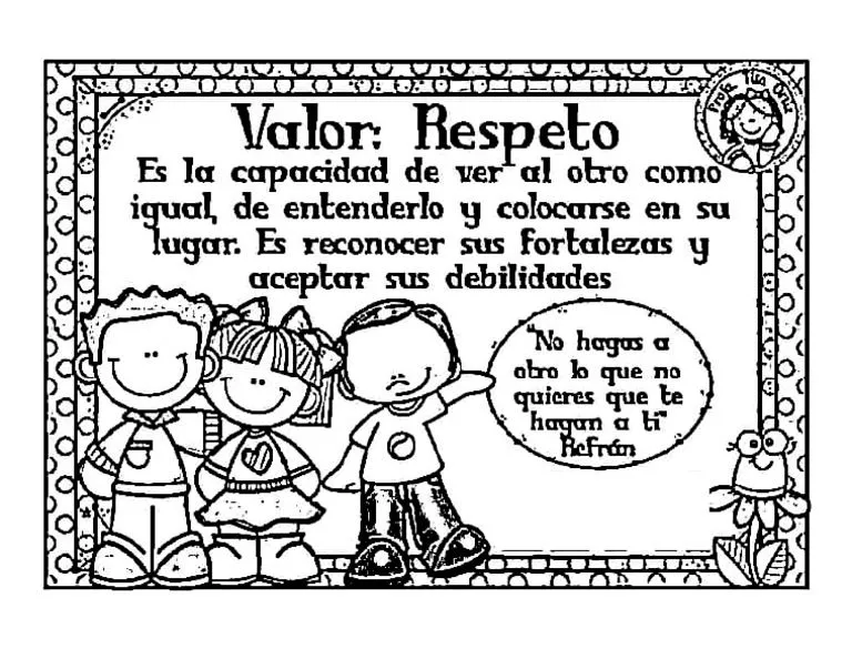 Ficha para Colorear Respeto | PDF