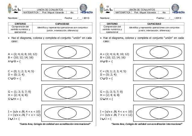 Ficha de trabajo conjuntos ii