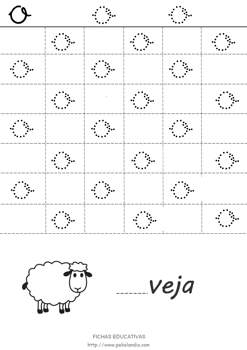 Ficha Educativa letra “o” en minúscula para imprimir (