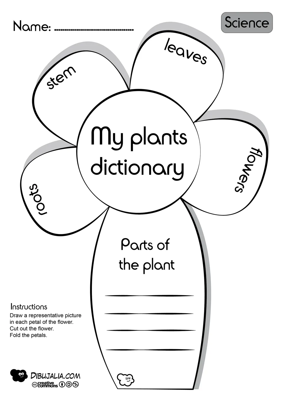 Ficha my plants dictionary - Dibujalia. Dibujos para colorear ...