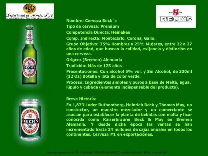 Ficha TéCnica Cerveza Beck