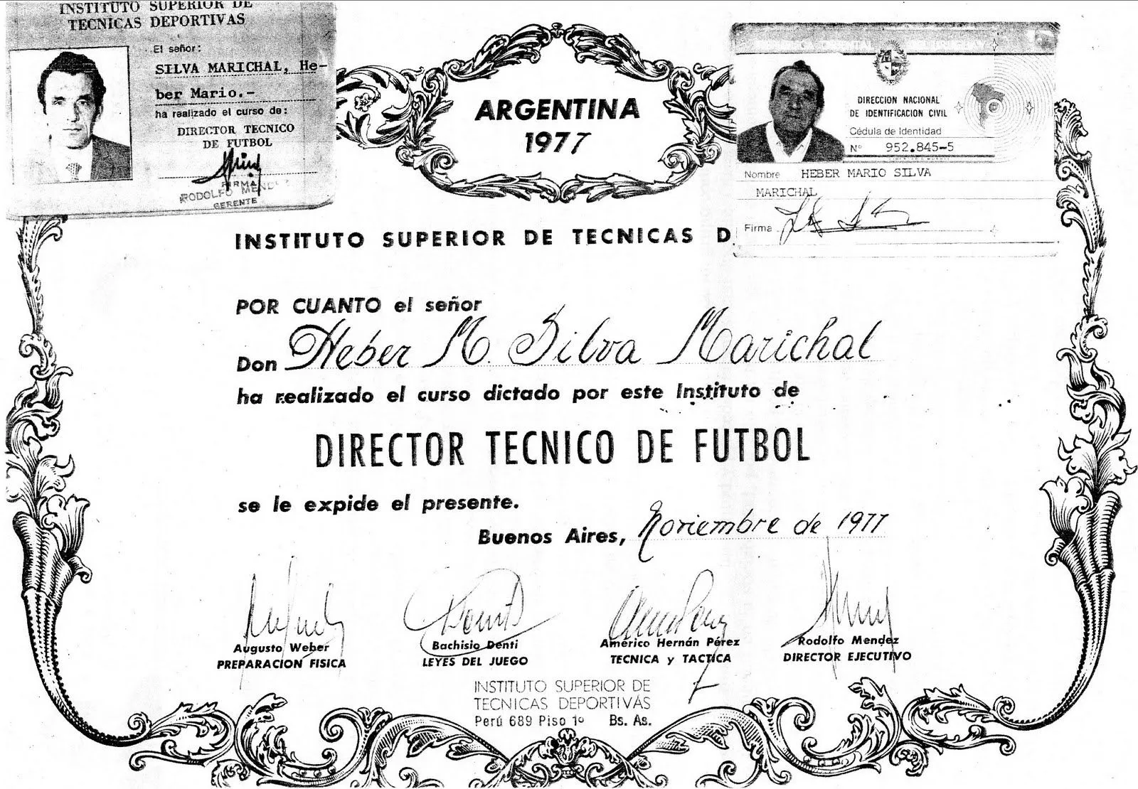 Ficha tecnica-profesional de D.T. de futbol