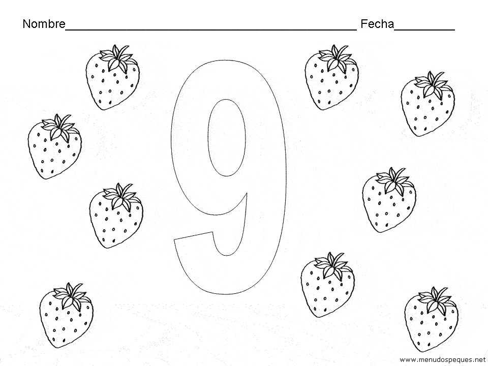 FICHAS DE APRENDIZAJE: numero 9