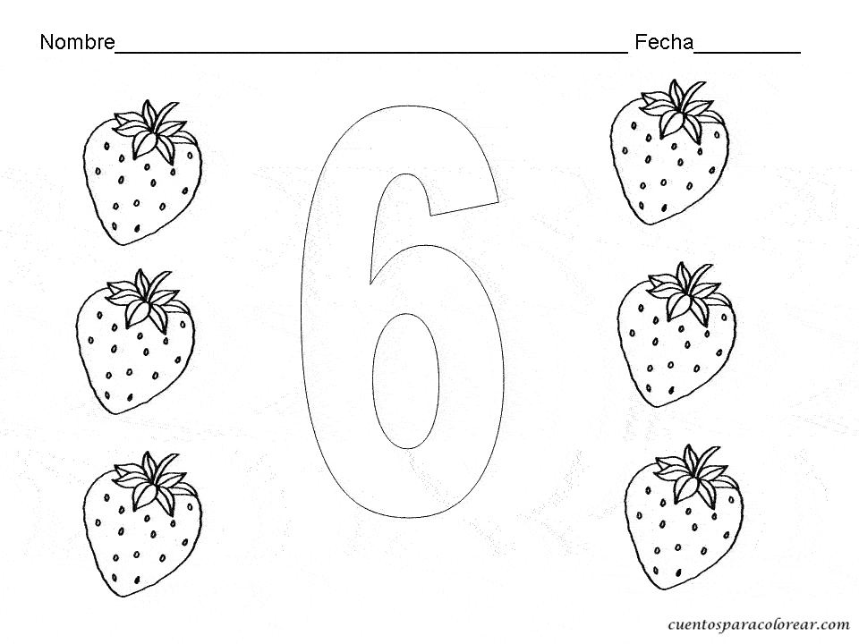 FICHAS DE APRENDIZAJE: numero 6