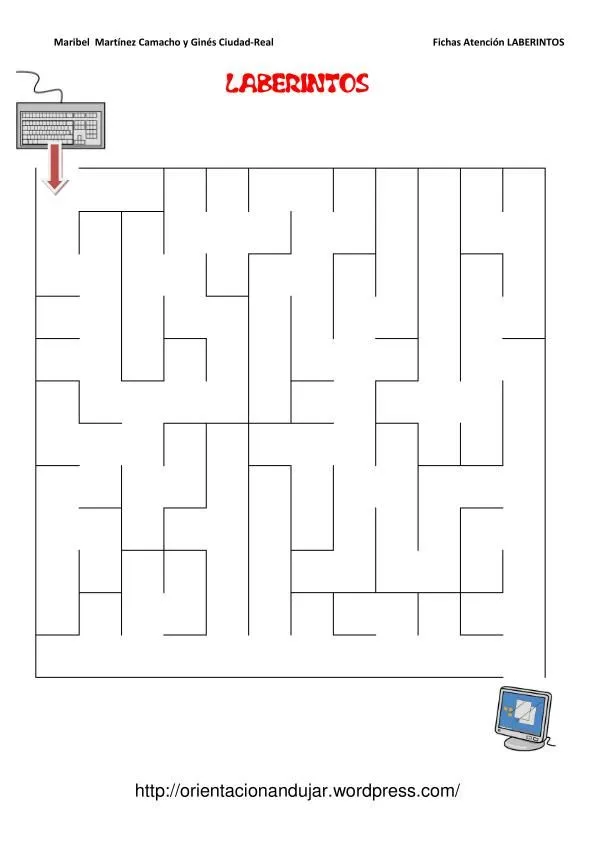 Fichas de atención; nuevos laberintos -Orientacion Andujar