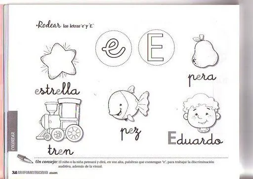 FICHAS DE CALIGRAFIA PREESCOLAR 4 AÑOS