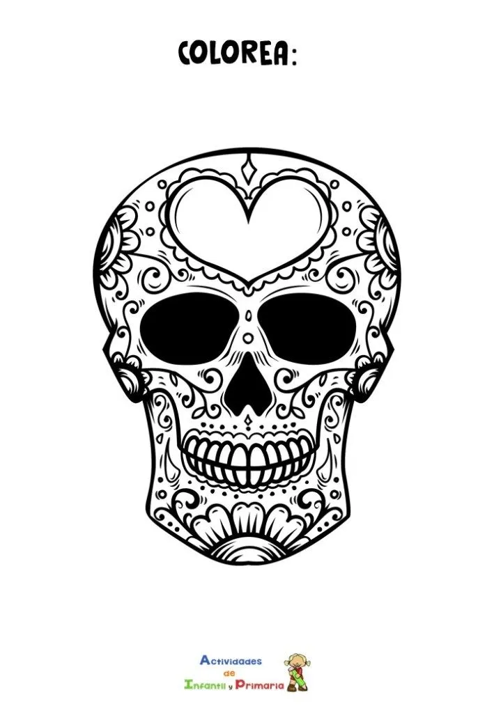 Fichas para colorear: Calaveras mexicanas