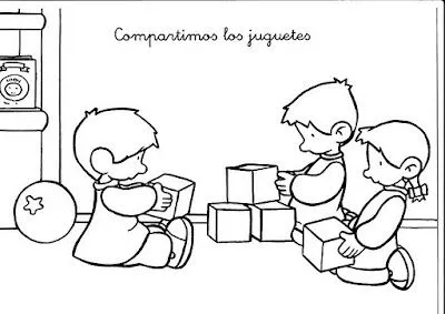 FICHAS BUENAS COSTUMBRES PARA NIÑOS - COMPARTIMOS LOS JUGUETES ...