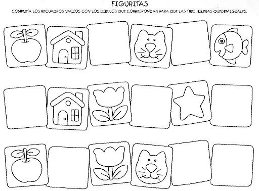 FICHAS CON DIBUJOS PARA IMPRIMIR Y COMPLETAR PARA NIÑOS