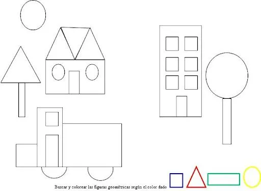 Fichas con figuras geometricas | FICHAS PARA PINTAR | DIBUJOS PARA ...