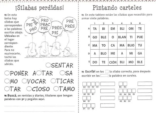 Fichas para segundo fotocopiables | ACTIVIDADES FOTOCOPIABLES PARA ...