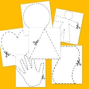 Fichas de infantil para colorear y recortar - E...