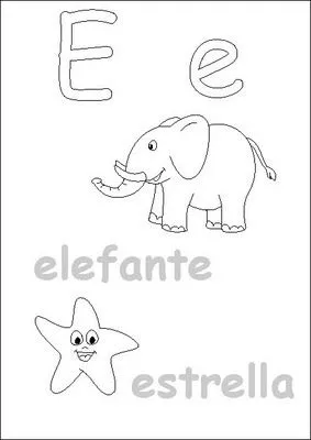 Fichas Infantiles: Fichas letra E