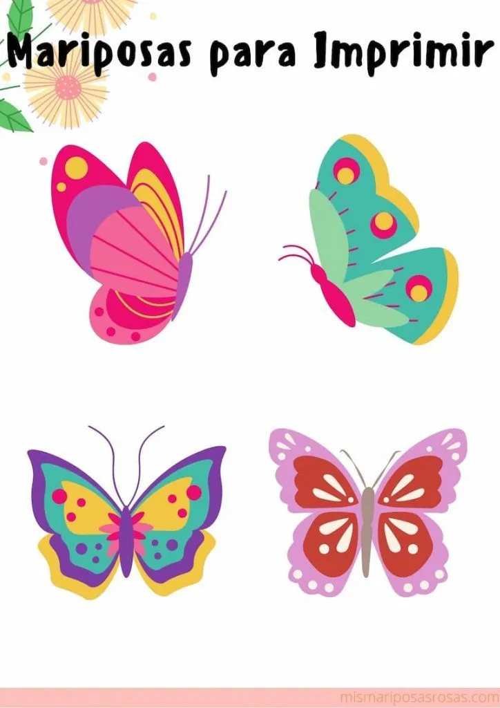 6 fichas infantiles de mariposas para descargar gratis