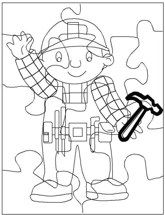 Fichas Infantiles: Puzzles infantiles para colorear