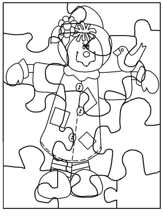 Fichas Infantiles: Puzzles infantiles para colorear