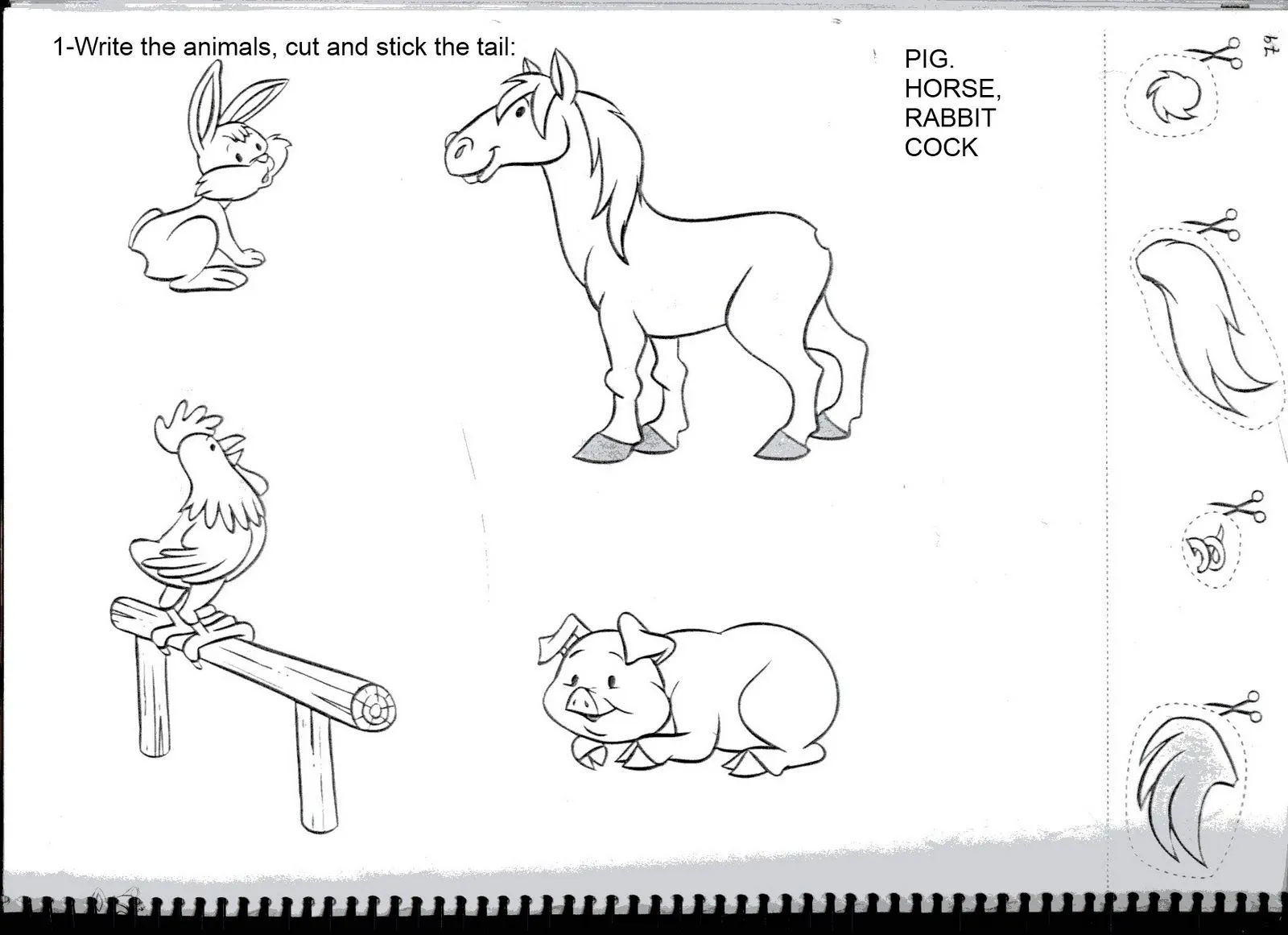 Fichas de inglés: Ficha Animals 1: Write the animals