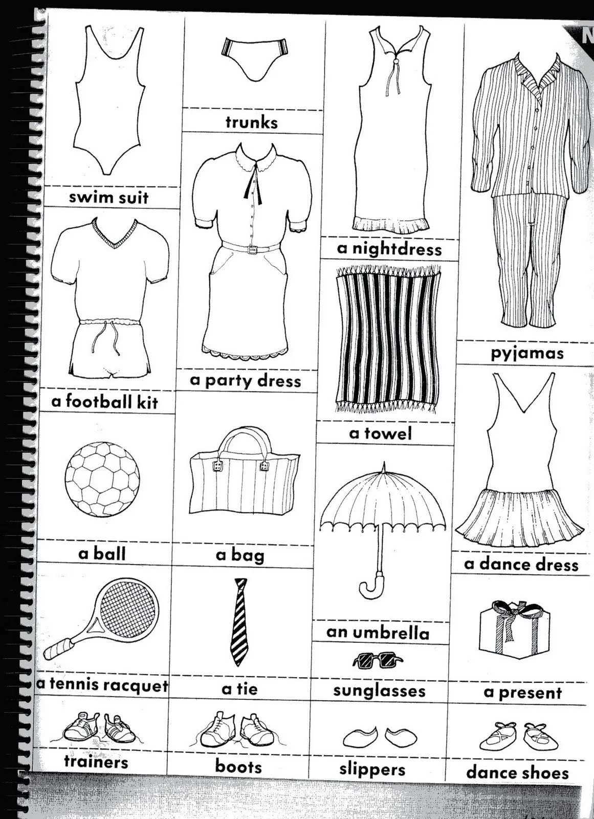 Fichas de inglés: Ficha Clothes 10: Vocabulary clothes