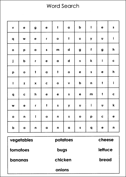 Fichas de inglés: Ficha Food 12: Food wordsearch