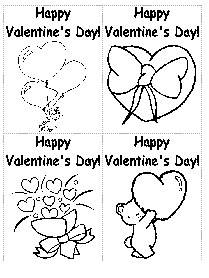 Fichas de Inglés para niños: Cards SAN VALENTIN