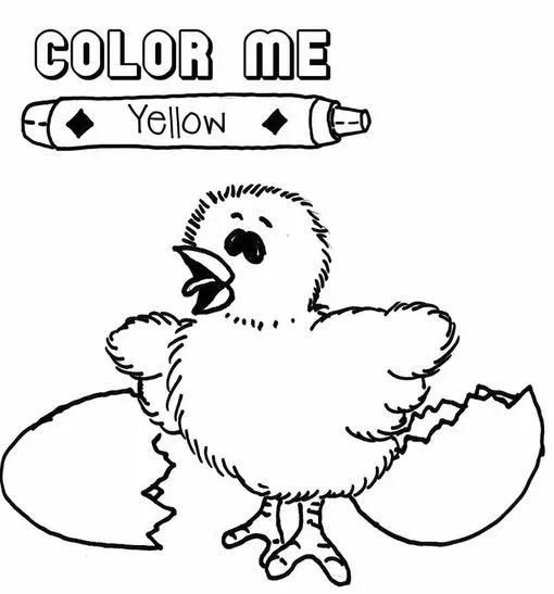 Fichas de Inglés para niños: Color me