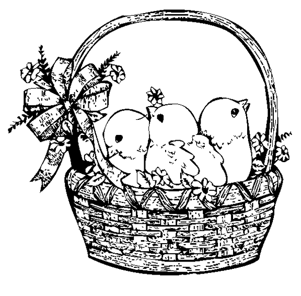 Fichas de Inglés para niños: Easter chicks coloring pages