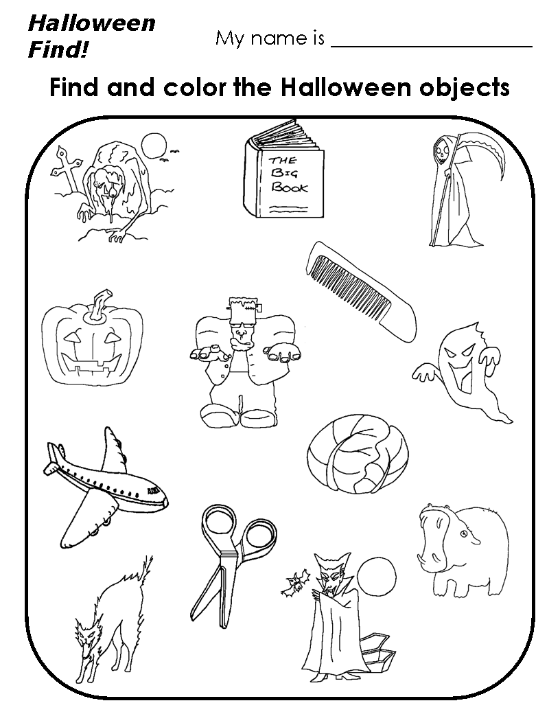 Fichas de Inglés para niños: Fichas de Halloween