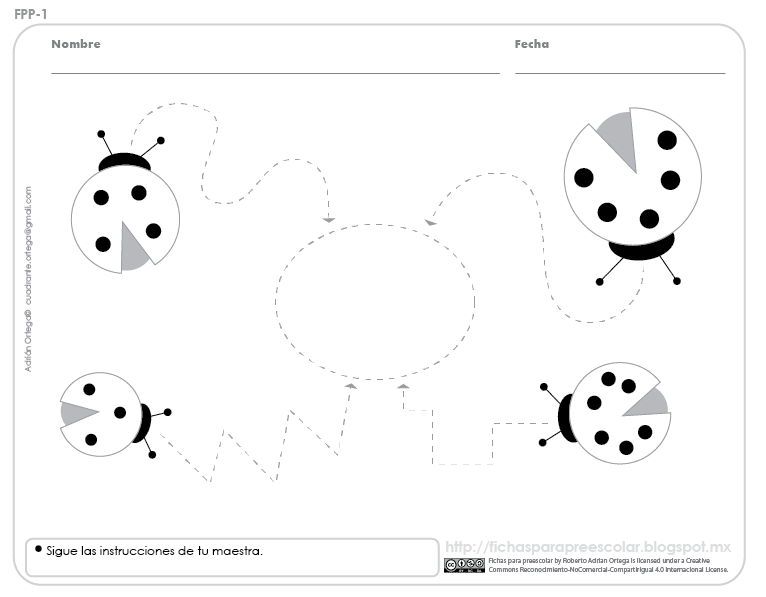 Fichas para preescolar: Una actividad para contar, jugar, seguir reglas...