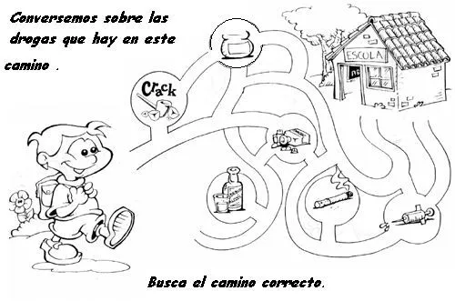 FICHAS DE PREVENCION PARA NIÑOS EN BLANCO Y NEGRO PARA PINTAR