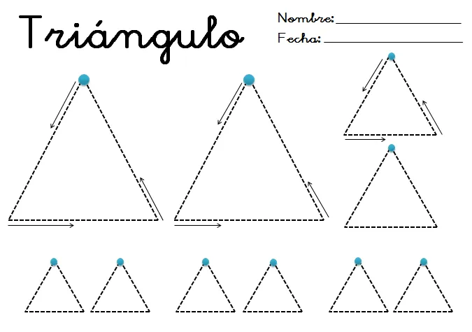 Fichas de triangulo - Imagui