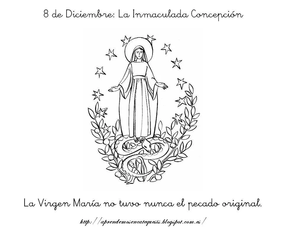 Fichas de la virgen maria para colorear - Imagui