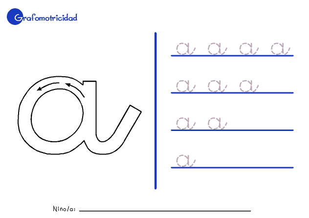 Fichas: Vocales – grafomotricidad | Un rincón en casa