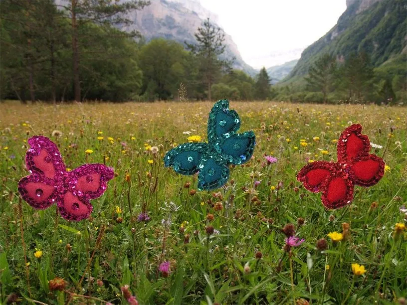  ... DE FIELTRO, ANILLOS, .....Y MÁS..: MARIPOSAS DE FIELTRO