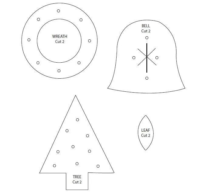 Plantillas para adornos de navidad en fieltro - Imagui