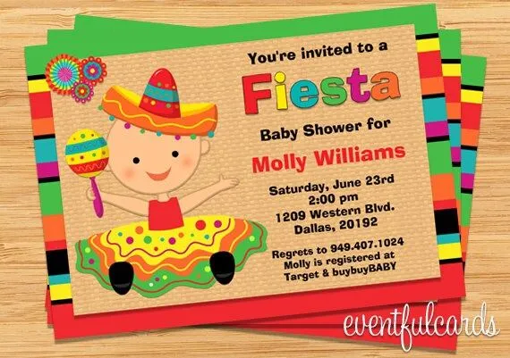 Fiesta Baby Shower Invitation for Girl Also by eventfulcards