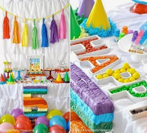 Cómo hacer una Fiesta de Cumpleaños Temática de Arcoiris : Fiestas ...