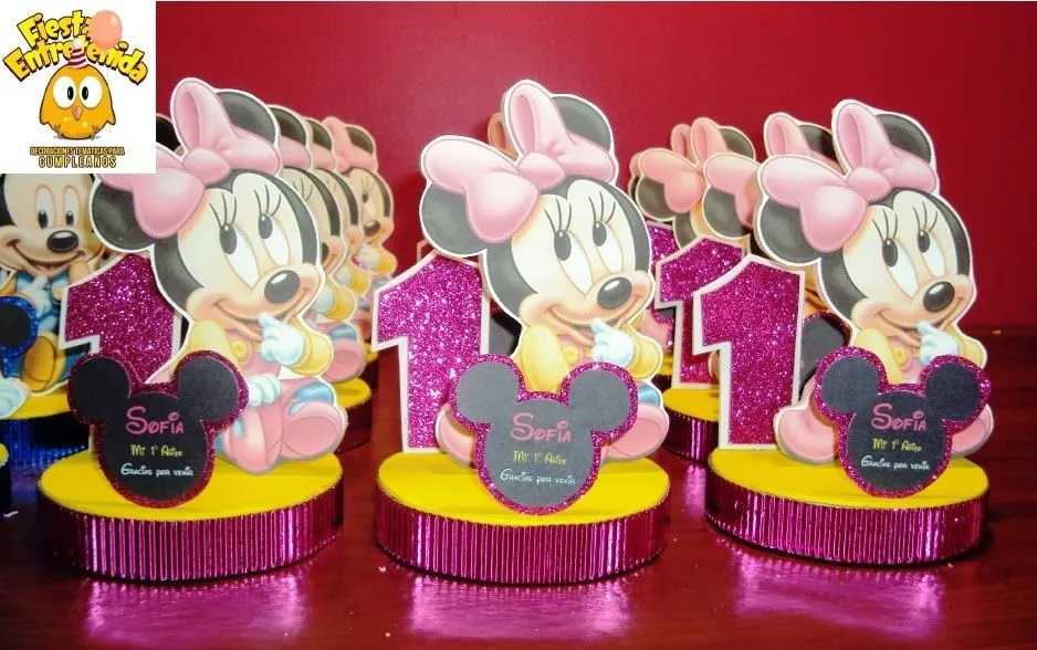 Fiesta Entretenida: Minnie y Mickey bebe recuerdos