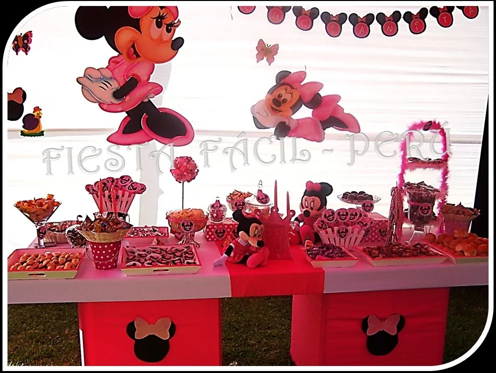 FIESTA FACIL PERU: DECORACIÓN MINNIE COQUETA..!!!